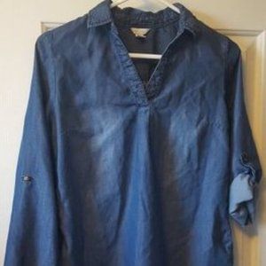 Est. 1946 Denim Tunic with roll sleeves